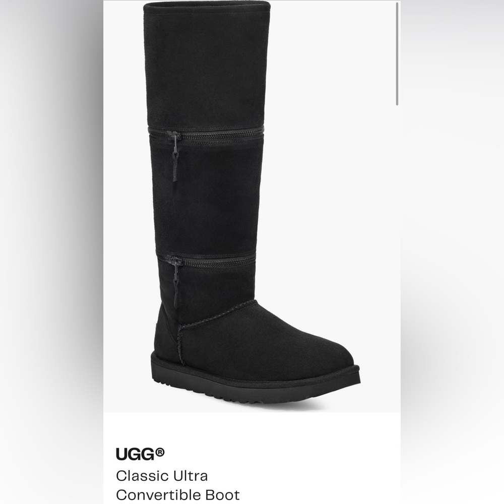 UGG NWOB Classic Ultra convertible Black Boot size 5